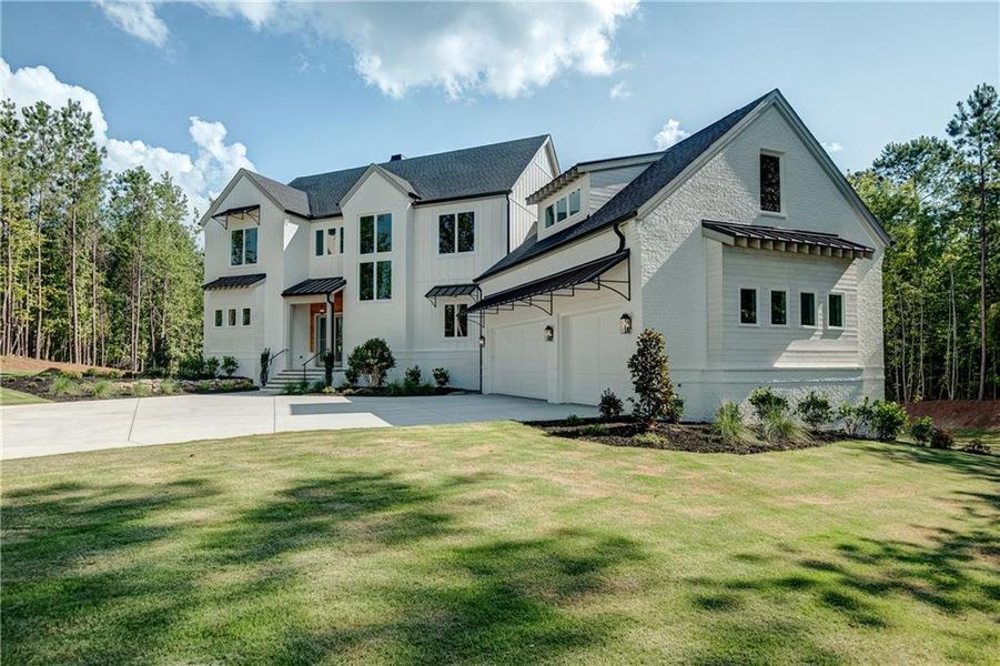 Front exterior of a new home in , Newnan, GA, highlighting curb appeal (Image 28).