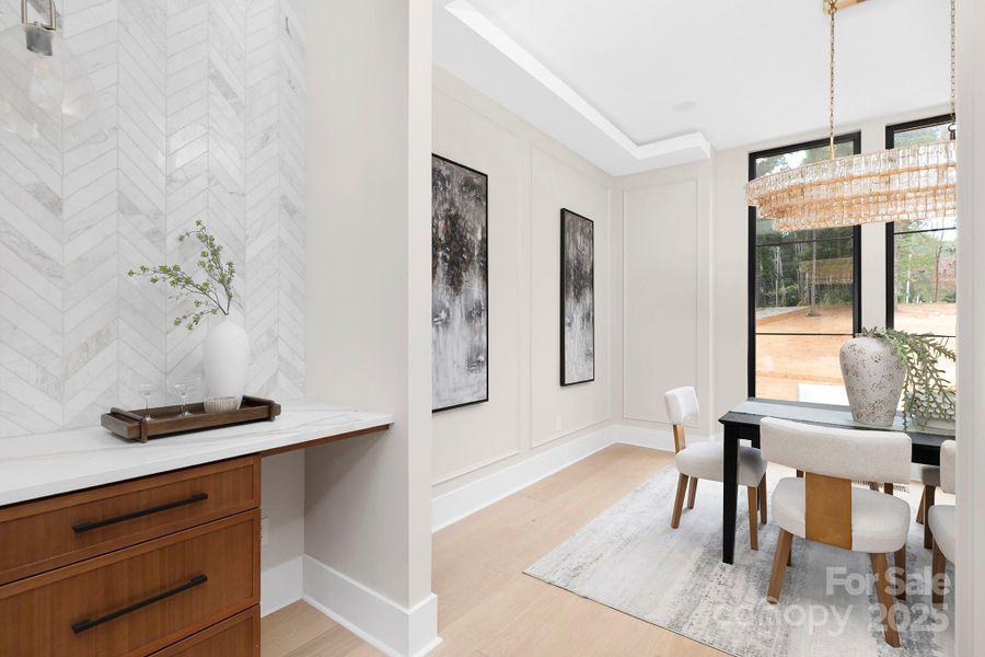 Furnished interior view inside a new home in , Weddington (Image 35).