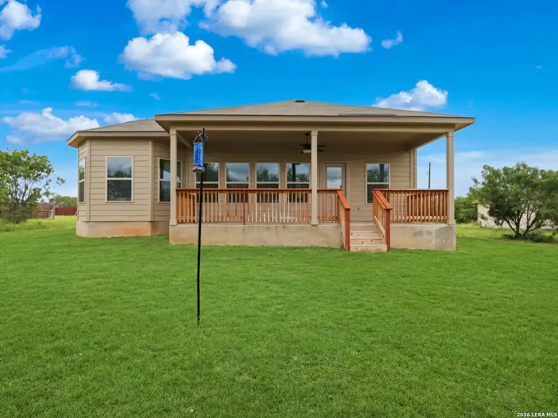 Exterior details and patio area of a home in Chaparral Ranch, Floresville (Image 26). Exterior details and patio area of a home in Chaparral Ranch, Floresville (Image 26).