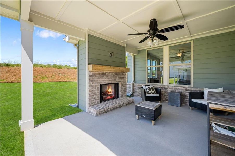 Exterior details and patio area of a home in Brighton, Locust Grove (Image 24).