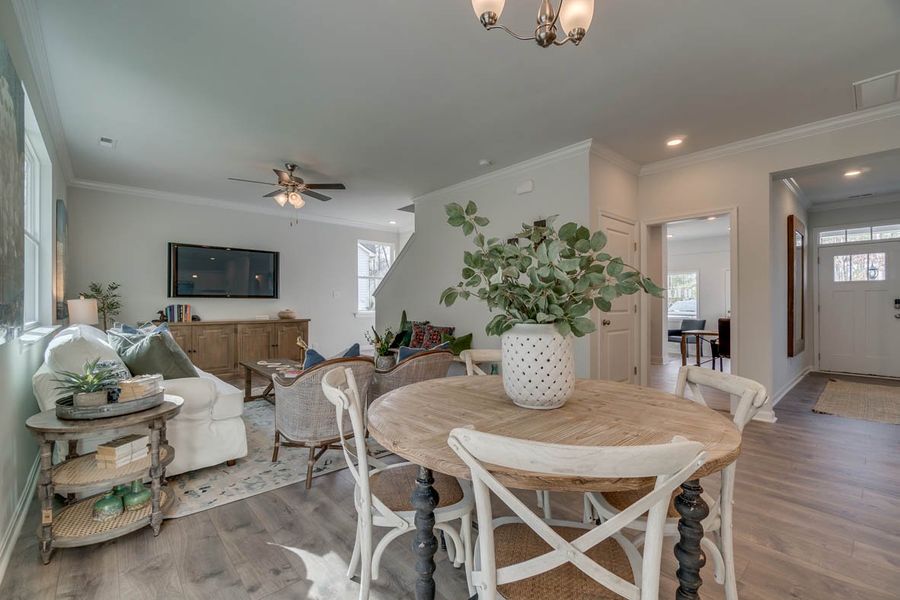 Representative furnished interior of a home built from the PENWELL by D.R. Horton in The Parks, White House (Image 5).