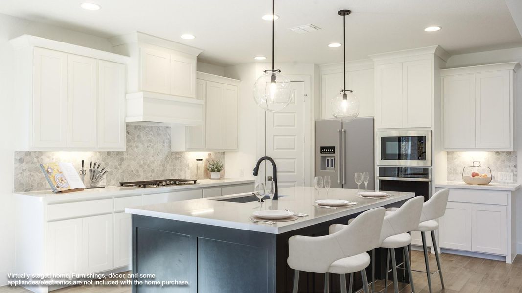 Furnished interior view inside a new home in Parkside On The River 60', Georgetown (Image 5).