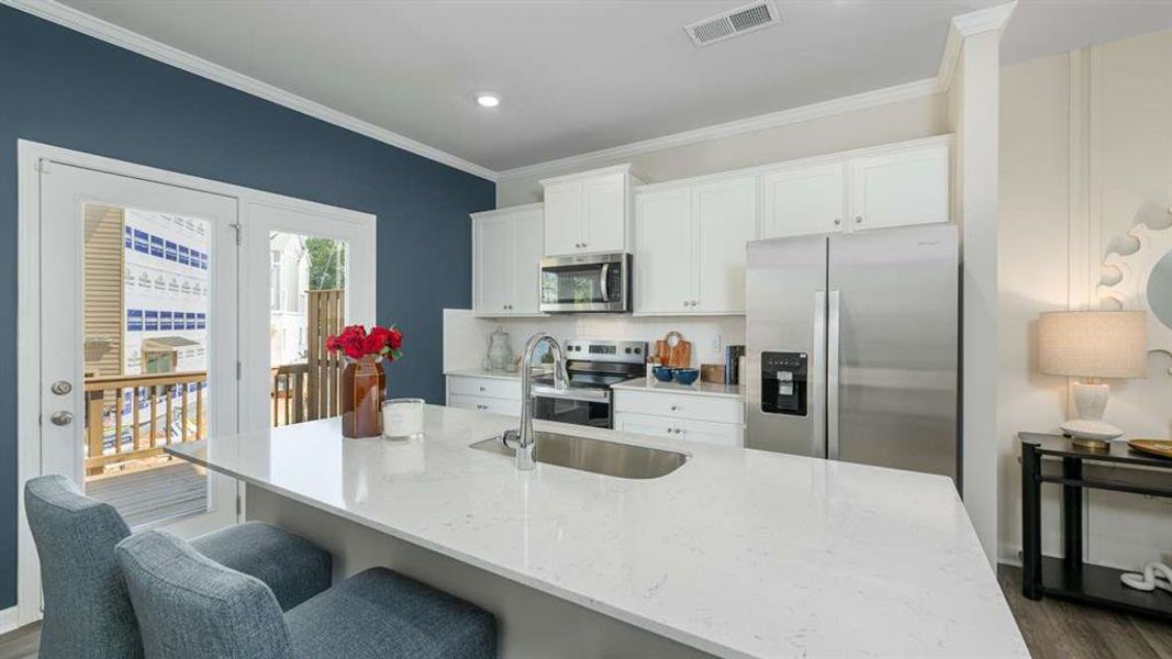 Furnished interior view inside a new home in Townes at Asbury, Hapeville (Image 22).