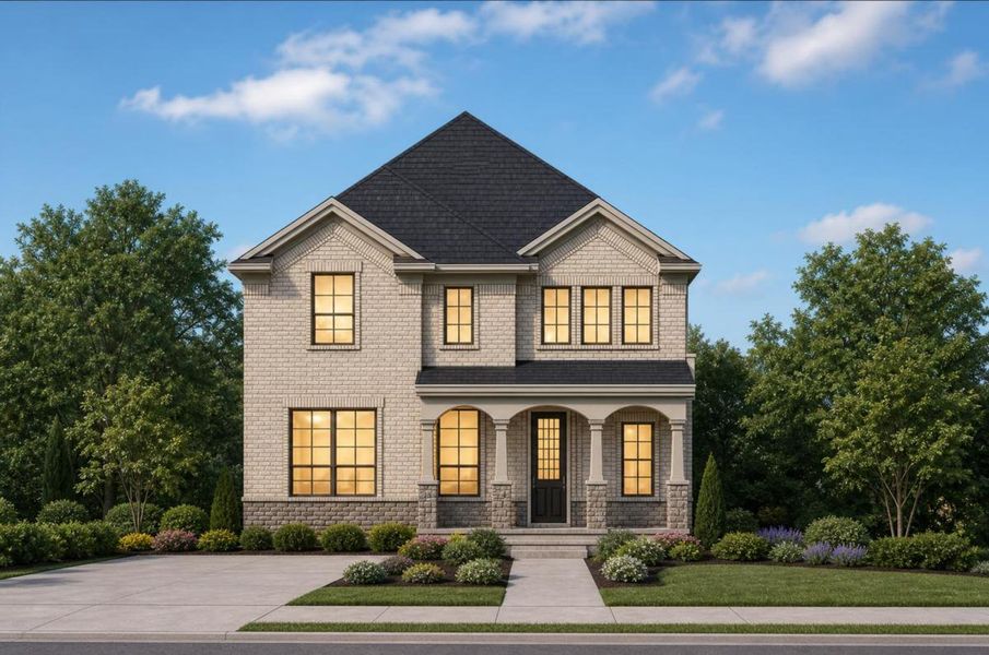 Representative exterior photo of a completed home built from the Royal Drew by Grand Homes in Edgewater, Fate, TX (Image 16).