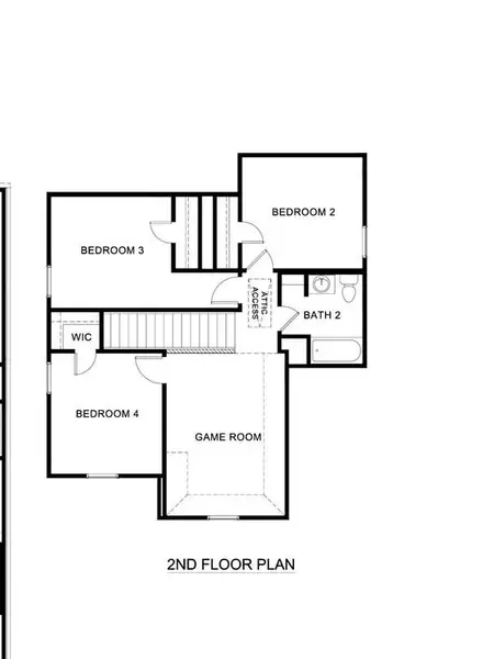 2D floor plan layout of this home in The Reserve at Spiritas Ranch, Little Elm, TX (Image 3).