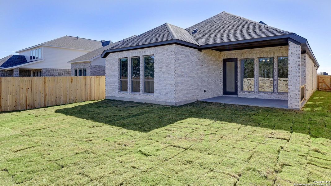 Exterior details and patio area of a home in Kallison Ranch, San Antonio (Image 25). Exterior details and patio area of a home in Kallison Ranch, San Antonio (Image 25).