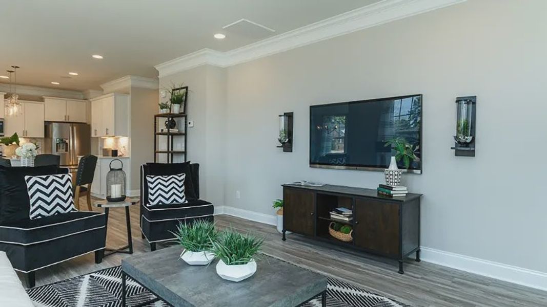 Furnished interior view inside a new home in Station Pointe, Angier (Image 14). Furnished interior view inside a new home in Station Pointe, Angier (Image 14).