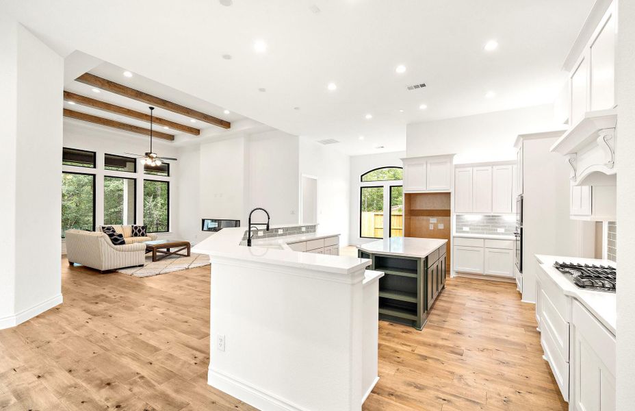 Furnished interior view inside a new home in Bridgeland 60′, Cypress (Image 4).