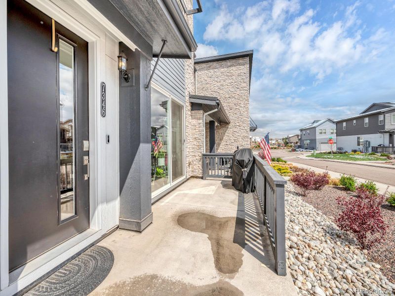 Exterior details and patio area of a home in Green Gables, Denver (Image 3).