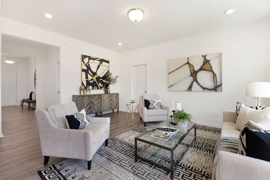 Representative furnished interior of a home built from the Ryker by True Homes in Autumn Ridge, High Shoals (Image 6).