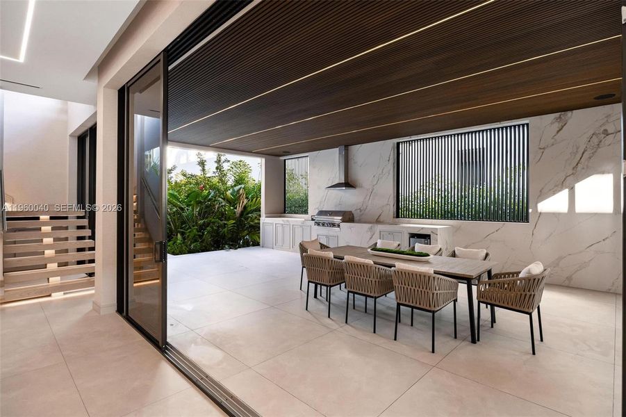 Exterior details and patio area of a home in , Miami (Image 27). Exterior details and patio area of a home in , Miami (Image 27).