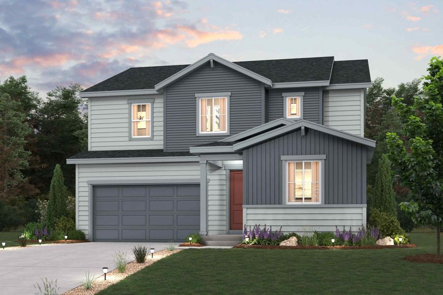 Representative exterior photo of a completed home built from the Shenandoah by Century Communities in Parkdale Commons, Lafayette, CO (Image 1). Representative exterior photo of a completed home built from the Shenandoah by Century Communities in Parkdale Commons, Lafayette, CO (Image 1).