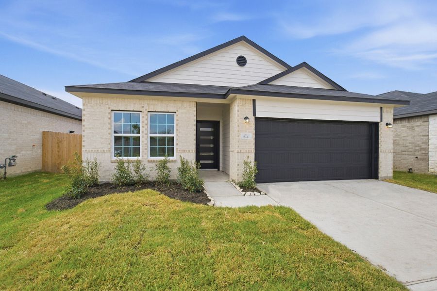 Front exterior of a new home in Pecan Estates, Crosby, TX, highlighting curb appeal (Image 26).