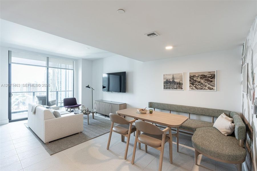 Furnished interior view inside a new home in , Miami (Image 7).