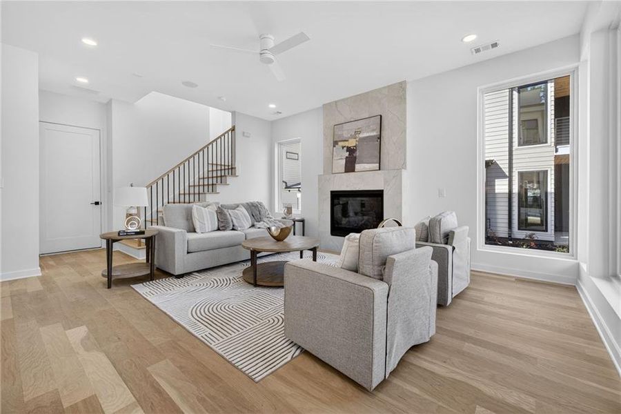 Furnished interior view inside a new home in , Atlanta (Image 6). Furnished interior view inside a new home in , Atlanta (Image 6).