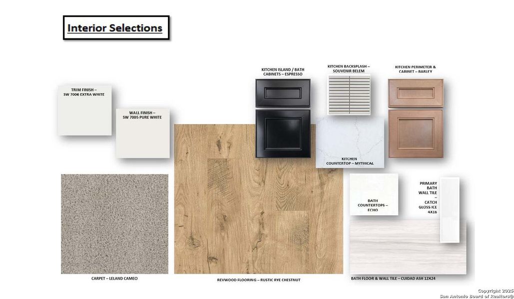 Sample of building materials used in homes in Homestead 65', Schertz (Image 34).