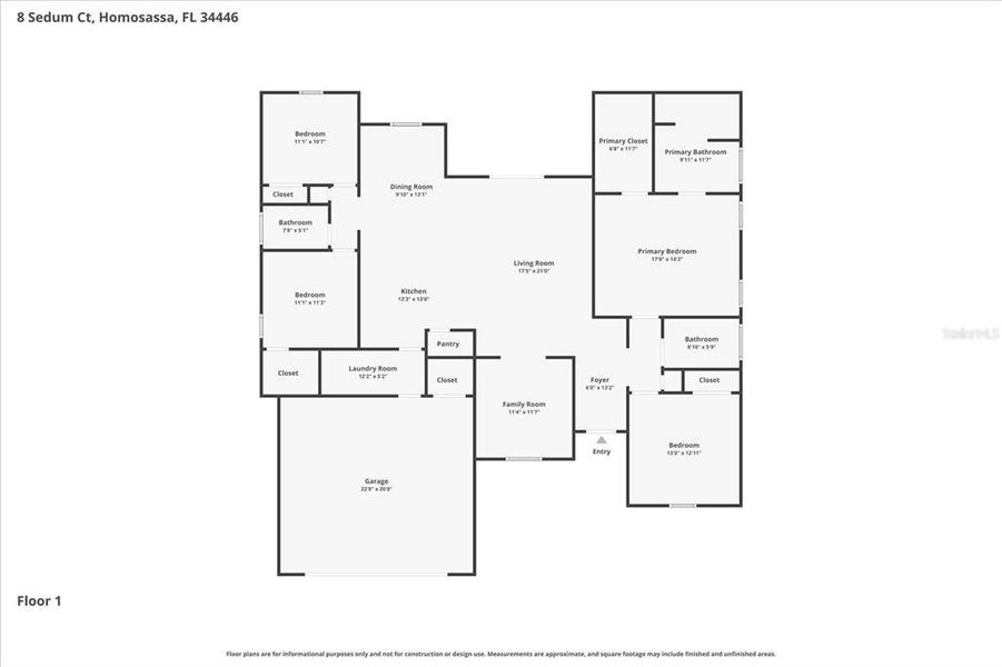 2D floor plan layout of this home in , Homosassa, FL (Image 4).