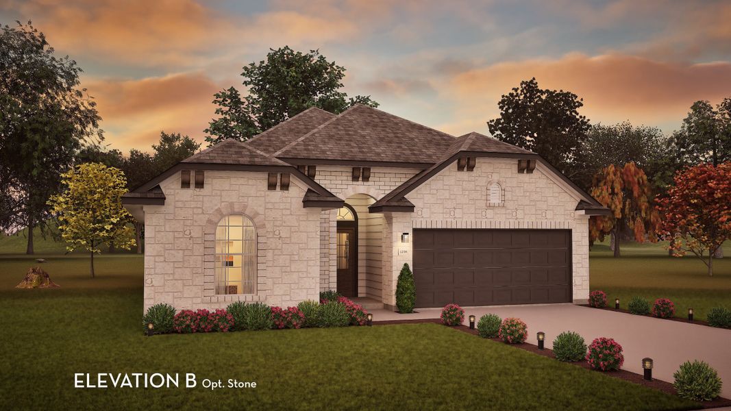 Representative exterior photo of a completed home built from the Greeley by CastleRock Communities in Hickory Ridge, Elmendorf, TX (Image 19).