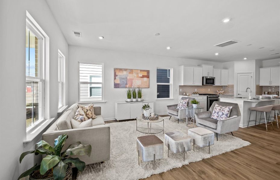 Representative furnished interior of a home built from the Moultrie by Pulte Homes in Long Savanna, Charleston (Image 12). Representative furnished interior of a home built from the Moultrie by Pulte Homes in Long Savanna, Charleston (Image 12).