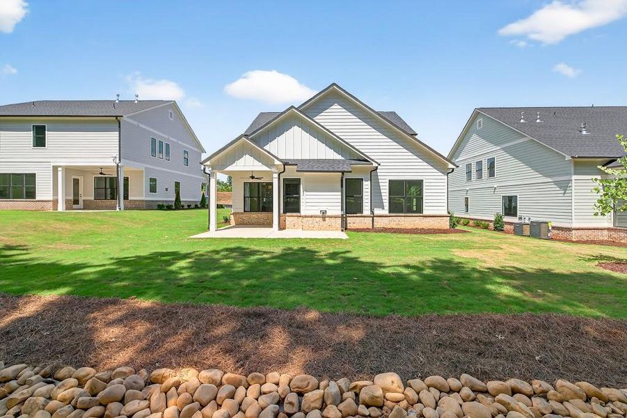 Exterior details and patio area of a home in Livingstone Park, Kennesaw (Image 1).