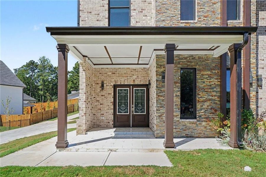 Exterior details and patio area of a home in , Grayson (Image 3).