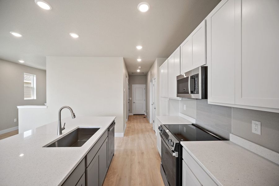 Furnished interior view inside a new home in Trails at Aspen Ridge-3, Colorado Springs (Image 6). Furnished interior view inside a new home in Trails at Aspen Ridge-3, Colorado Springs (Image 6).
