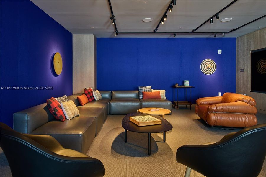 Furnished interior view inside a new home in Five Park, Miami Beach (Image 8).