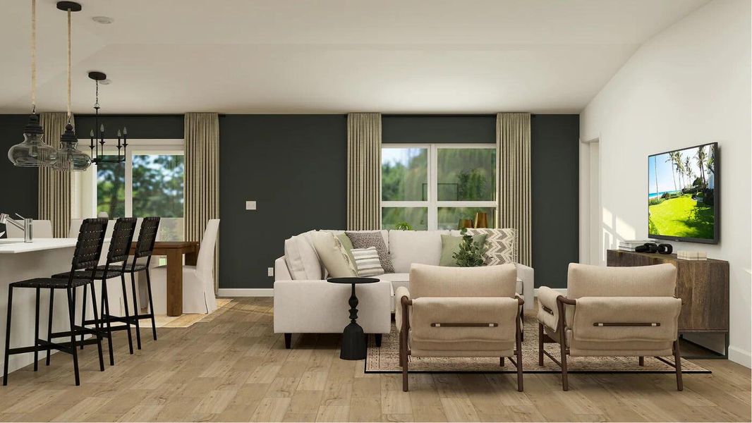 Furnished interior in a model home at Glynlea Country Club: The Pinehurst Collection in Port St. Lucie (Image 7).