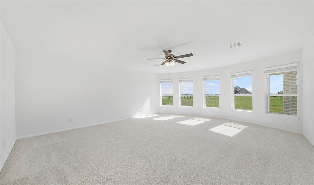 Owner's suite with bay windows (*Photo not of actual home and used for illustration purposes only.)