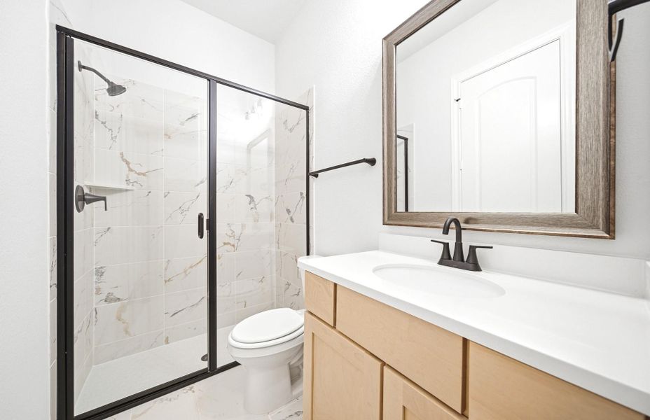 Furnished interior view inside a new home in Bridgeland 60′, Cypress (Image 5).