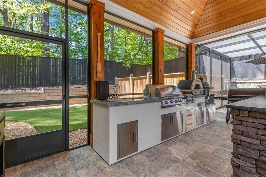 Exterior details and patio area of a home in , Roswell (Image 38).