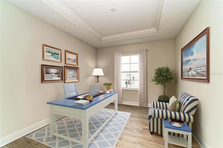 Furnished interior view inside a new home in Pasadena Woods, Wesley Chapel (Image 7).