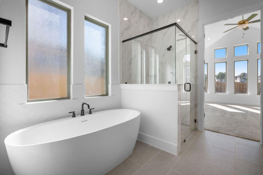 Soaking Tub & Walk-in Shower in Primary Bath