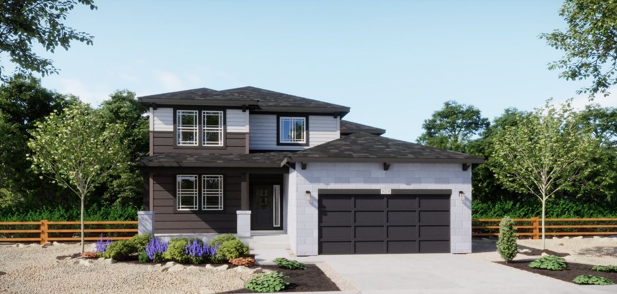 Front exterior of a home in the The Legacy Collection at Talon Pointe community, located in Thornton, CO (Image 16).