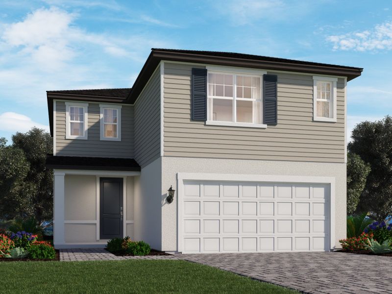 Representative exterior photo of a completed home built from the Zion by Meritage Homes in Hamilton Bluff - Classic Series, Lake Hamilton, FL (Image 2).