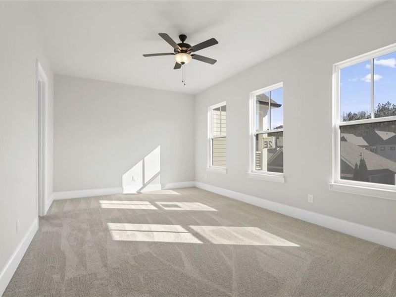Spacious, unfurnished interior of a new home in The Village at Towne Lake, Woodstock (Image 42).