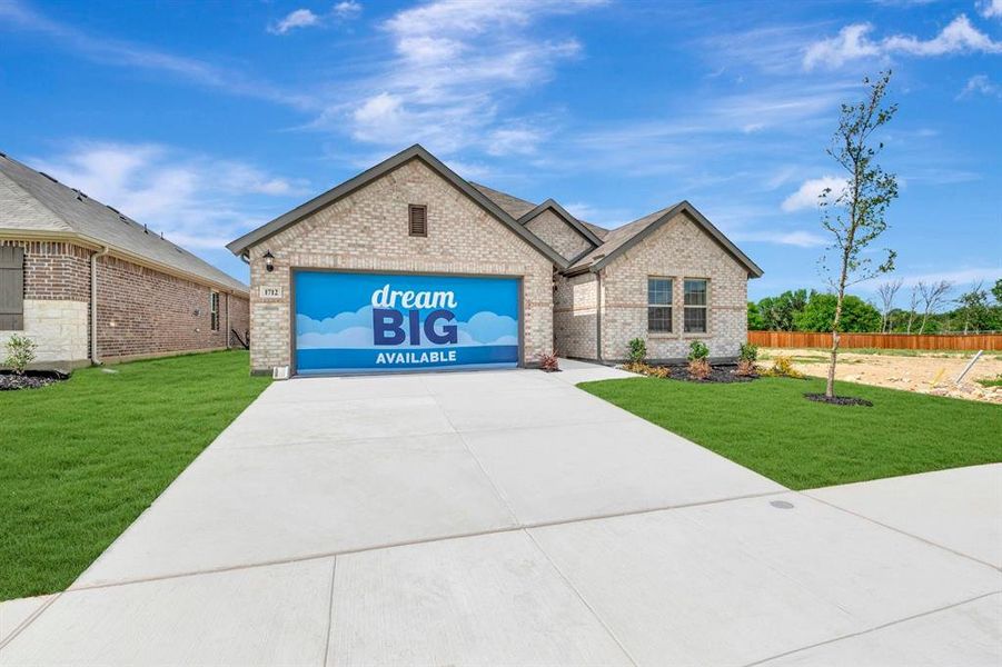Front exterior of a new home in Sanderos, Fort Worth, TX, highlighting curb appeal (Image 22).