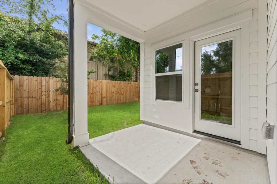 Exterior details and patio area of a home in , Houston (Image 29). Exterior details and patio area of a home in , Houston (Image 29).