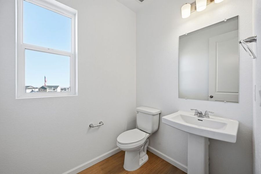 Furnished interior view inside a new home in Trailstone Town Collection, Arvada (Image 10).