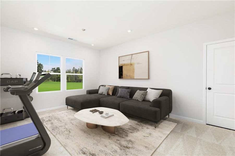 Furnished interior view inside a new home in The Beacon at Old Peachtree Single Family Homes, Lawrenceville (Image 5).