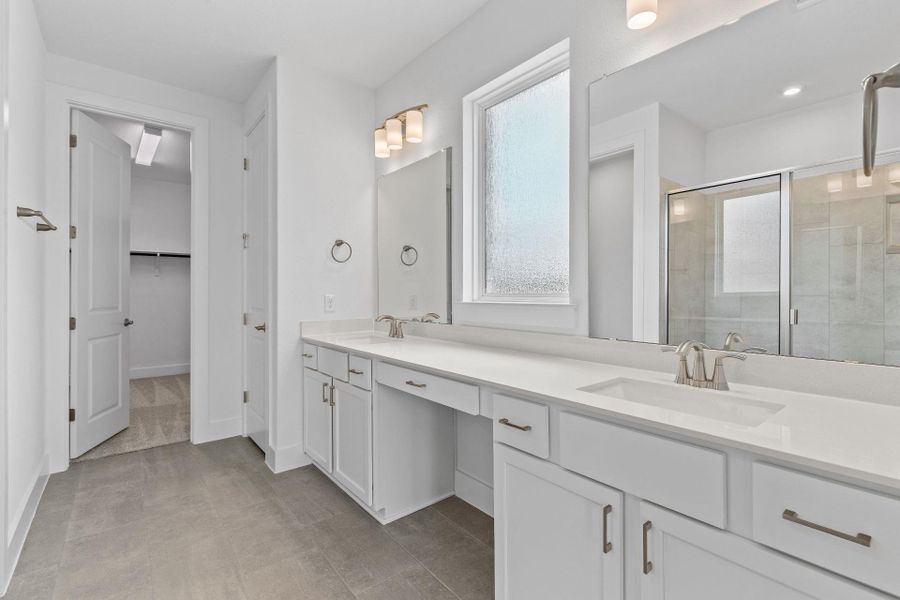 Primary Bath retreat with dual vanities Primary Bath retreat with dual vanities