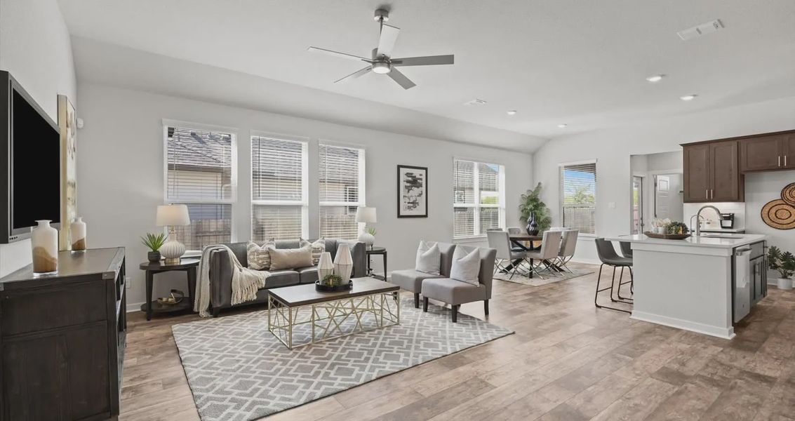 Representative furnished interior of a home built from the Avril by Chesmar Homes in Stream Waters, Buda (Image 15).