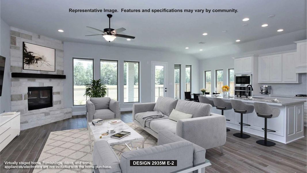 Furnished interior view inside a new home in Sienna 55' - Valencia, Missouri City (Image 5). Furnished interior view inside a new home in Sienna 55' - Valencia, Missouri City (Image 5).