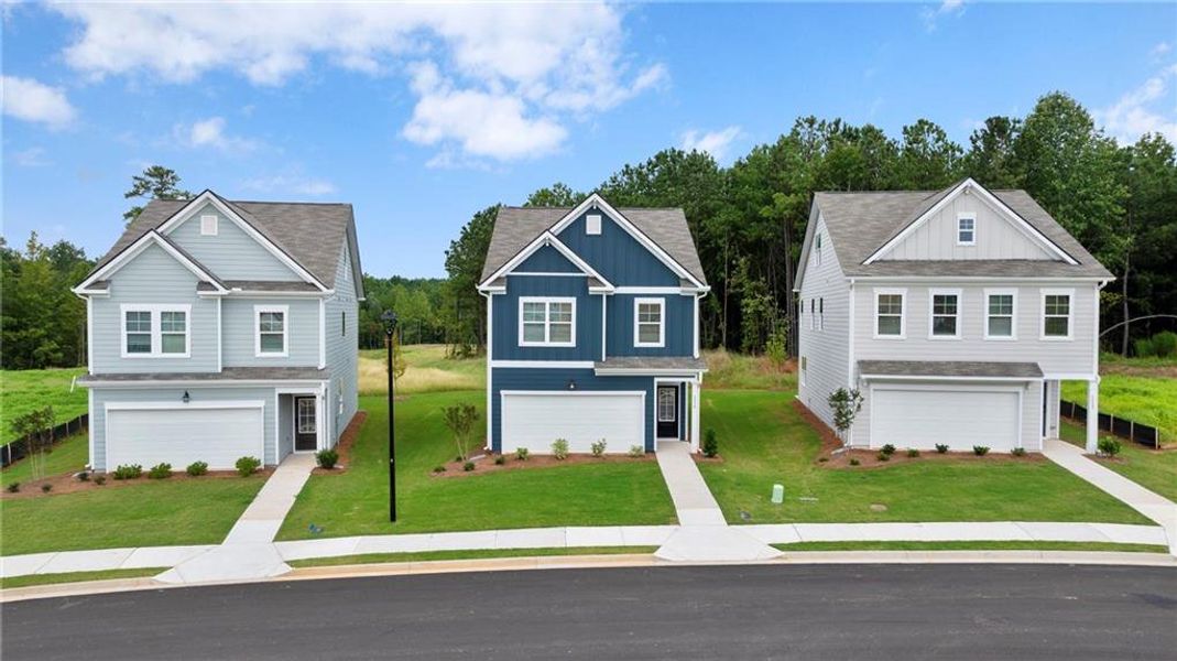 Front exterior of a new home in Walden Park – The Retreat, Jonesboro, GA, highlighting curb appeal (Image 24).