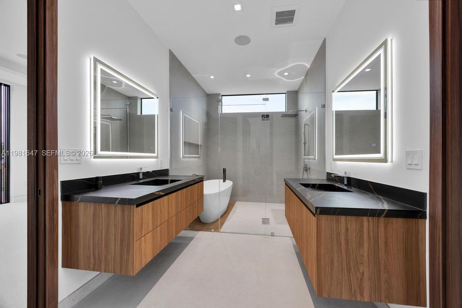 Furnished interior view inside a new home in , Miami (Image 10).