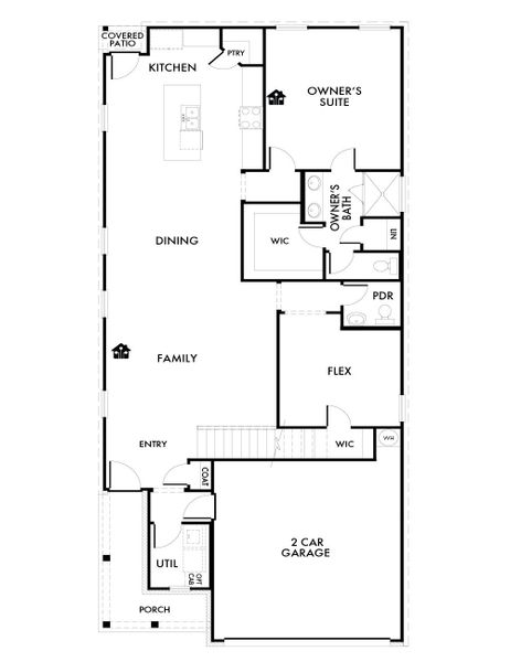 2D floor plan layout of this home in Keeneland, Aubrey, TX (Image 3).