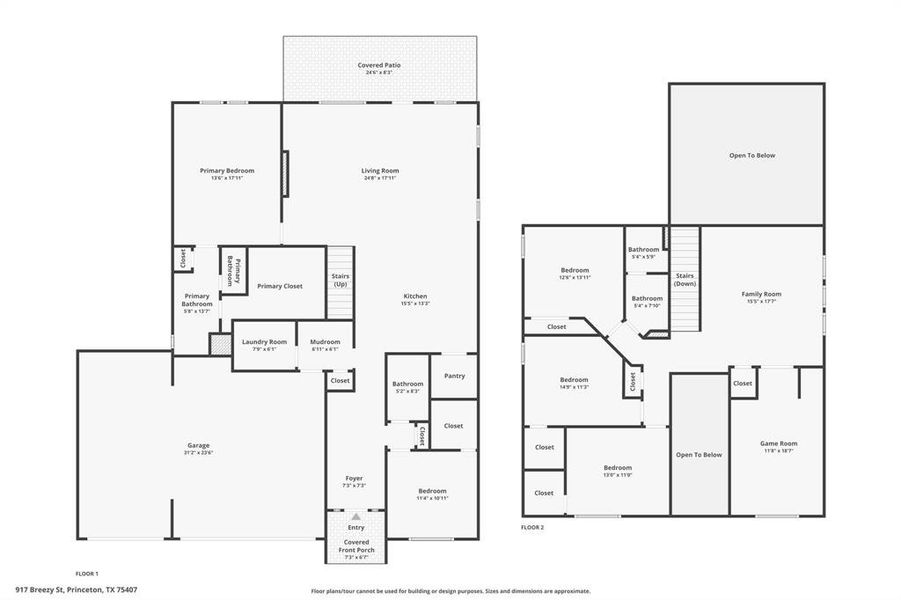 2D floor plan layout of this home in Windmore, Princeton, TX (Image 4). 2D floor plan layout of this home in Windmore, Princeton, TX (Image 4).