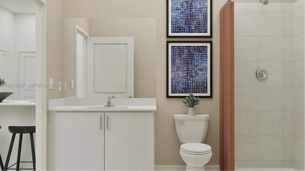 Furnished interior view inside a new home in Breezewood, Miami (Image 5).