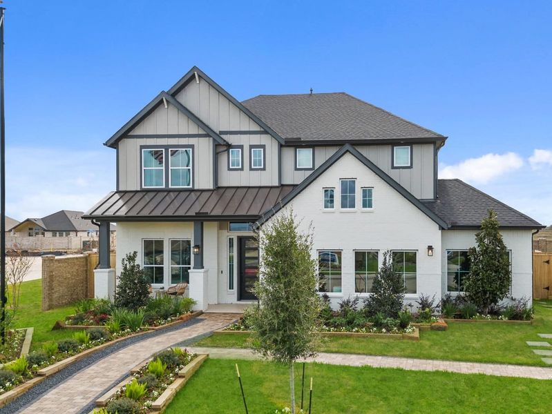 Representative exterior photo of a completed home built from the Acadia – 50′ Lot by Chesmar Homes in Jubilee, Hockley, TX (Image 24).