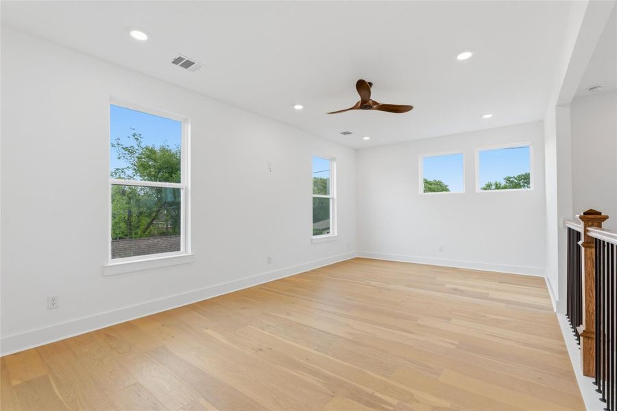 Upstairs flex room, ideal for a gameroom or second living area.